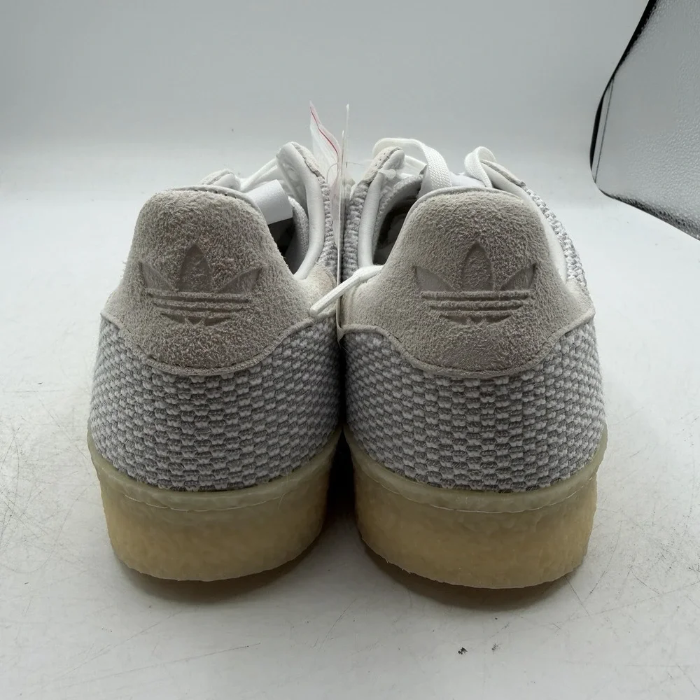 Adidas Gazelle Juice Primeknit Shoes Mens 8.5 White Suede Hemp Sneakers DB1628